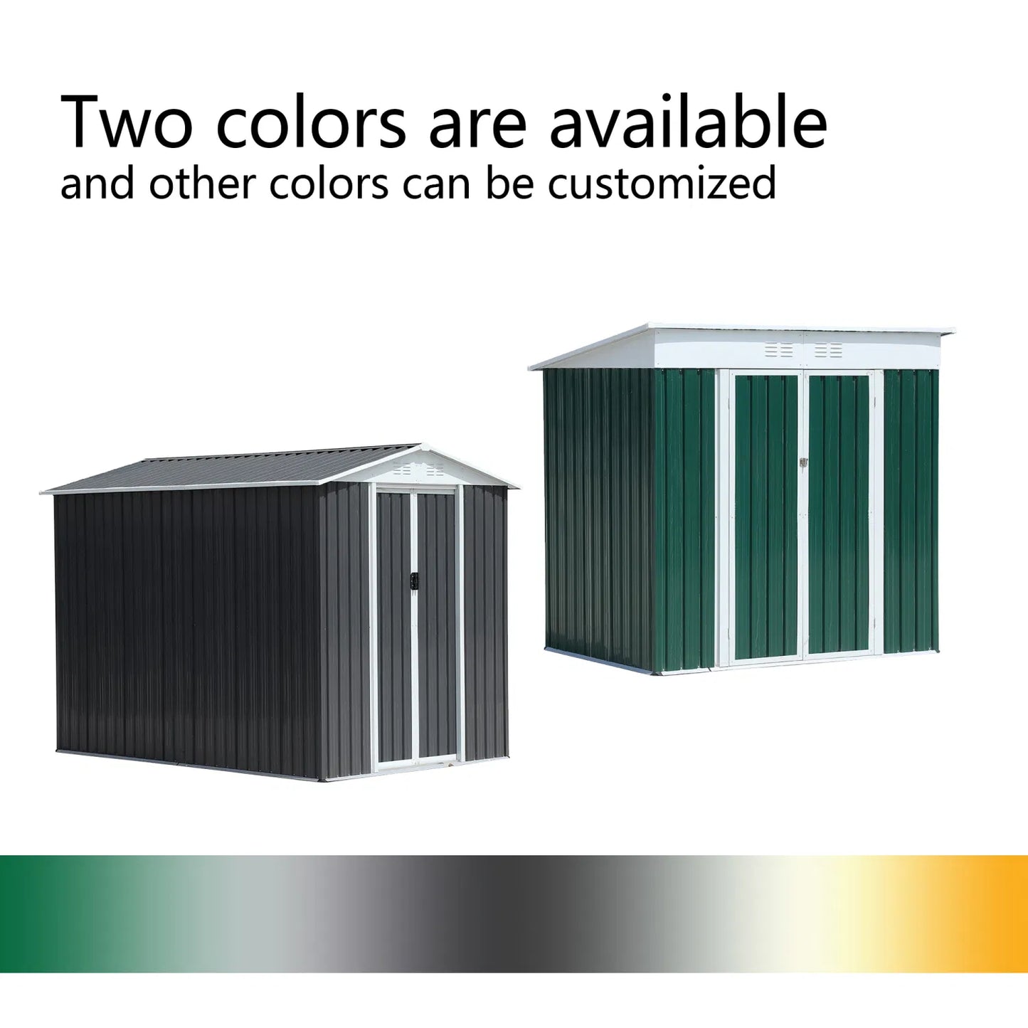 5X3 Feet Dark Grey Outdoor Storage Shed With Aluminum Alloy Frame (old SKU W2794P195736)